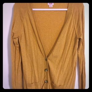 Mustard Mossimo boyfriend cardigan